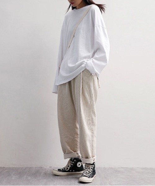 NEW GENTLEMAN（ニュージェントルマン）の「ルーズストレート セミワイド コールパンツ（その他パンツ・メンズ・ブラック/アイボリー/モカ・M/S/L）」の11枚目の写真