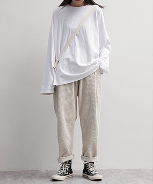 NEW GENTLEMAN（ニュージェントルマン）の「ルーズストレート セミワイド コールパンツ（その他パンツ・メンズ・ブラック/アイボリー/モカ・M/S/L）」の9枚目の写真