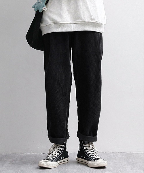 NEW GENTLEMAN（ニュージェントルマン）の「ルーズストレート セミワイド コールパンツ（その他パンツ・メンズ・ブラック/アイボリー/モカ・M/S/L）」の8枚目の写真