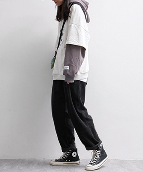 NEW GENTLEMAN（ニュージェントルマン）の「ルーズストレート セミワイド コールパンツ（その他パンツ・メンズ・ブラック/アイボリー/モカ・M/S/L）」の14枚目の写真
