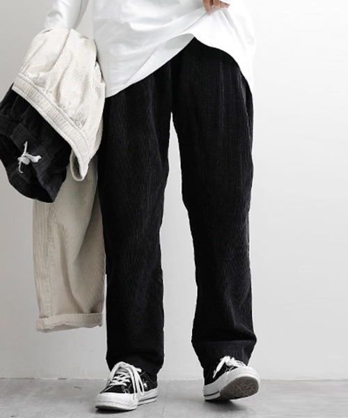 NEW GENTLEMAN（ニュージェントルマン）の「ルーズストレート セミワイド コールパンツ（その他パンツ・メンズ・ブラック/アイボリー/モカ・M/S/L）」の5枚目の写真