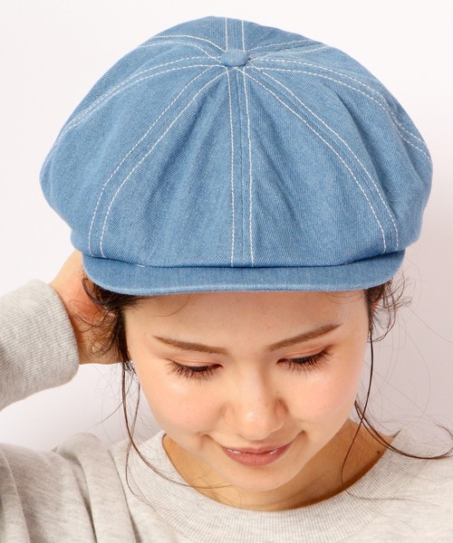 Lee（リー）の「Lee 8PANEL HUNTING DENIM 8枚パネル デニム ハンチング（ハンチング/ベレー帽・メンズ・ライトブルー/ネイビー・FREE）」の3枚目の写真