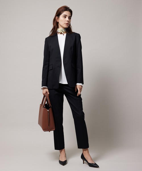 ROPE'(ロペ)の「【手洗い可能】ストレッチウールテーパードパンツ/セットアップ対応(その他パンツ・レディース・ブラック/ベージュ・38/36)」の3枚目の写真