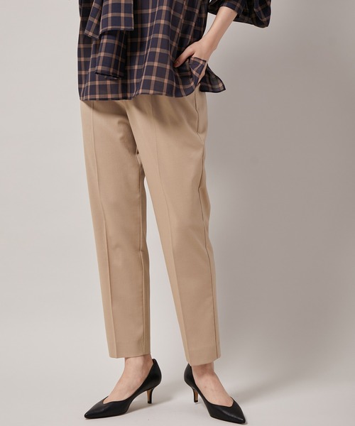 ROPE'(ロペ)の「【手洗い可能】ストレッチウールテーパードパンツ/セットアップ対応(その他パンツ・レディース・ブラック/ベージュ・38/36)」の5枚目の写真