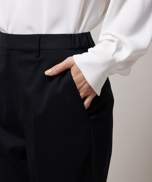 ROPE'(ロペ)の「【手洗い可能】ストレッチウールテーパードパンツ/セットアップ対応(その他パンツ・レディース・ブラック/ベージュ・38/36)」の10枚目の写真
