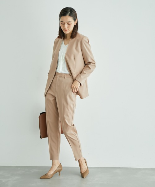 ROPE'(ロペ)の「【手洗い可能】ストレッチウールテーパードパンツ/セットアップ対応(その他パンツ・レディース・ブラック/ベージュ・38/36)」の18枚目の写真