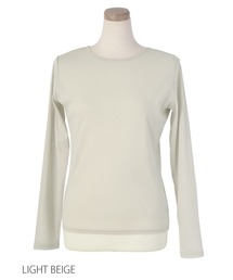 シアーインナークルーネックトップス
