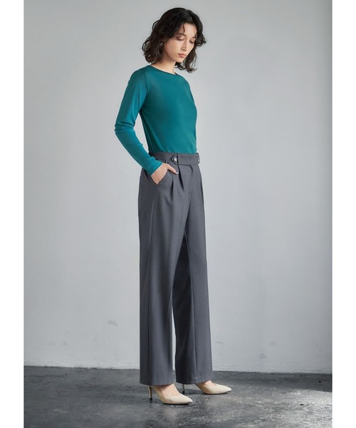 STYLE DELI(スタイルデリ)の「シアーインナークルーネックトップス(Tシャツ/カットソー・レディース・ホワイト/ブラック/オレンジ/ダークグレー/ミント/モカ/ライトベージュ/グリーン系・FREE)」の12枚目の写真
