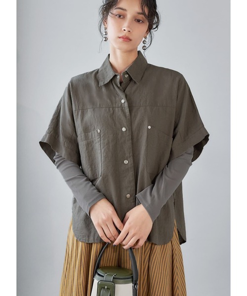 STYLE DELI(スタイルデリ)の「シアーインナークルーネックトップス(Tシャツ/カットソー・レディース・ホワイト/ブラック/オレンジ/ダークグレー/ミント/モカ/ライトベージュ/グリーン系・FREE)」の16枚目の写真