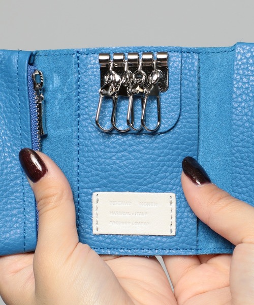 TIDEWAY（タイドウェイ）の「【TIDEWAY】MONTH KEY CASE イタリアレザーキーケース /T2631 ※（キーケース/キーアクセサリー・レディース・ブラック/ピンク/ブルー/グリーン/グレイッシュベージュ/ナチュラル/オレンジ/ライトグリーン・FREE）」の13枚目の写真