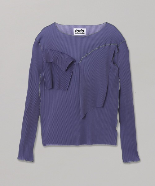 kotohayokozawa◆22AW/todo pleats long sleeve top/ポリエステル/IVO/TD22A-P05 kotohayokozawa（コトハヨコザワ）の「kotohayokozawa Long