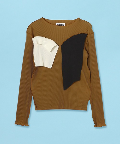 kotohayokozawa◆22AW/todo pleats long sleeve top/ポリエステル/IVO/TD22A-P05 kotohayokozawa（コトハヨコザワ）の「kotohayokozawa Long
