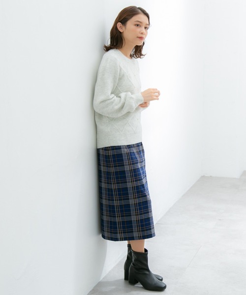 Honeys(ハニーズ)の「パール付ニット(ニット/セーター・レディース・イエロー/ラベンダー/アイボリー/杢グレー・S/M/L)」の21枚目の写真