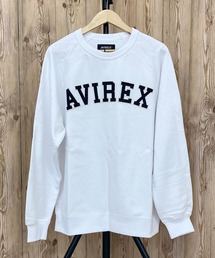 AVIREX(ABbNX)LOGO PATCH CREW SWEAT(XEFbg)