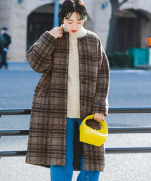 ITEMS URBANRESEARCH | シャギーノーカラーコート(ノーカラーコート)