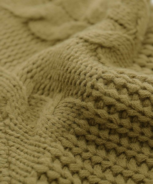 osharewalker（オシャレウォーカー）の「【廃盤】『ボリューム袖ケーブルチュニックニット』（ニット/セーター・レディース・テラコッタ/カーキ/ブラック・FREE）」の16枚目の写真