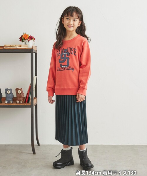 coen(コーエン)の「ウールライクプリーツスカート(スカート・キッズ・マスタード/ダークグリーン・150/130/110)」の11枚目の写真