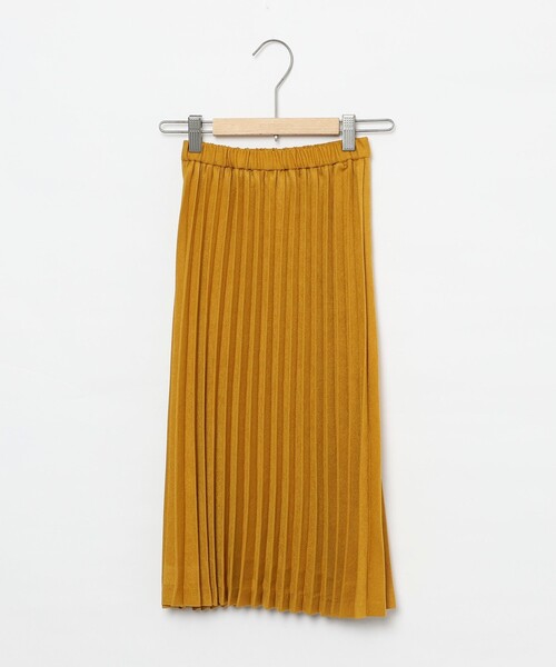 coen(コーエン)の「ウールライクプリーツスカート(スカート・キッズ・マスタード/ダークグリーン・150/130/110)」の3枚目の写真