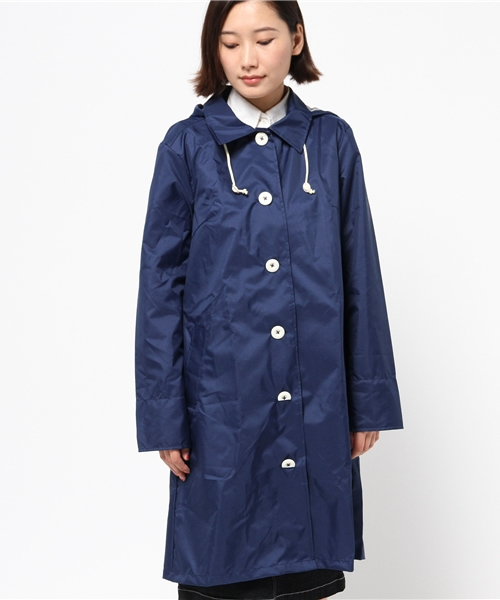 LBC（エルビーシー）の「レインコートワーク（レインコート/ポンチョ・レディース・オリーブ/ネイビー・ONE SIZE）」の2枚目の写真