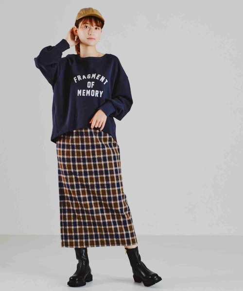 acro（アクロ）の「チェック柄タイトスカート/AC2709（スカート・レディース・ブラウン/グレー・M/L）」の5枚目の写真