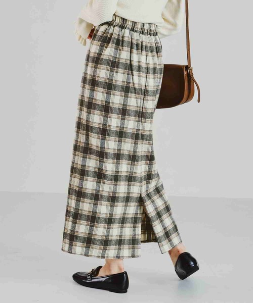 acro（アクロ）の「チェック柄タイトスカート/AC2709（スカート・レディース・ブラウン/グレー・M/L）」の4枚目の写真