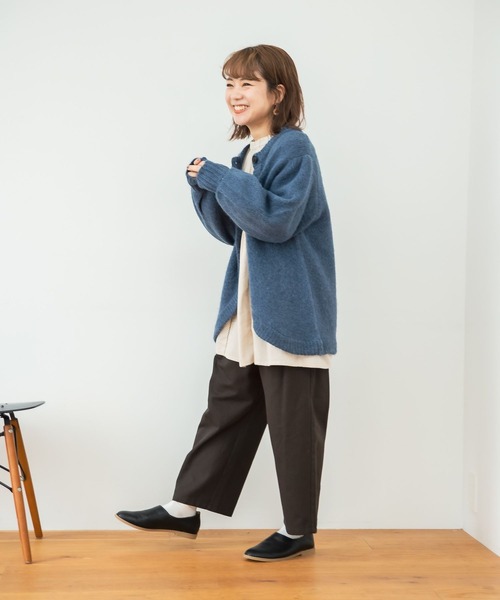 studio CLIP（スタディオクリップ）の「【my fit CLIP/WEB限定】ふわふわニットカーディガン（カーディガン/ボレロ・レディース・ライトベージュ/ブルー/ブラウン・FREE）」の21枚目の写真