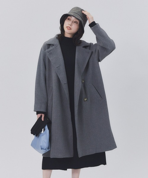 HONEYSUCKLE ROSE(ハニーサックルローズ)の「【HONEYSUCKLE ROSE】メルトンロングコート(ダウンジャケット/コート・レディース・ブラック/グレー・M/L)」の18枚目の写真