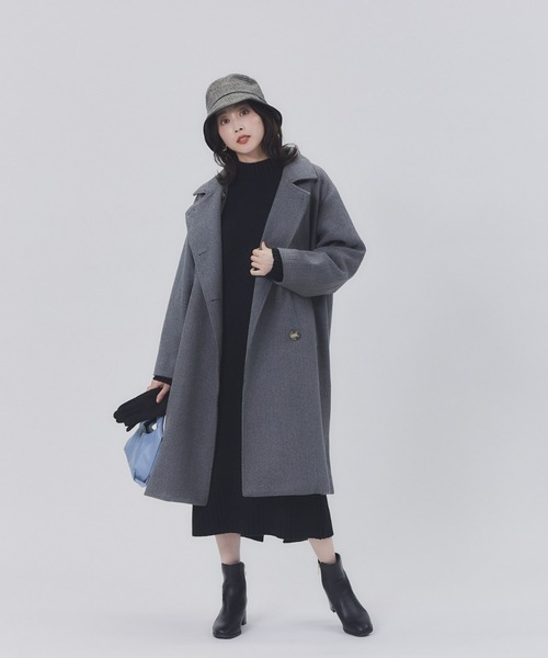 HONEYSUCKLE ROSE(ハニーサックルローズ)の「【HONEYSUCKLE ROSE】メルトンロングコート(ダウンジャケット/コート・レディース・ブラック/グレー・M/L)」の19枚目の写真