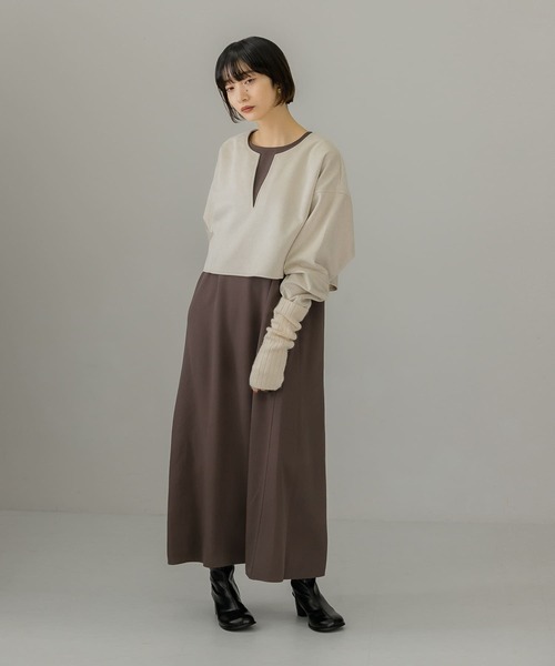 KBF（ケイビーエフ）の「スエードトップスSETワンピース（ワンピース・レディース・カーキ/ブラック/ライトベージュ・ONE）」の22枚目の写真