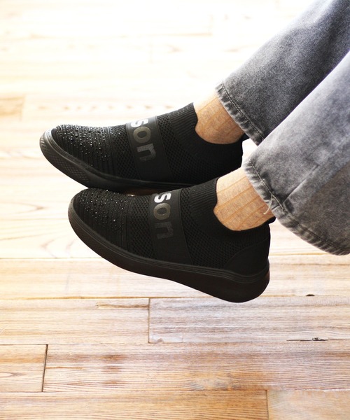 kitson（キットソン）の「KITSON 超軽量　ニットスニーカー/hsky（スニーカー・レディース・ブラック/ベージュ/レオパード・SMALL/MEDIUM/LARGE/X-LARGE）」の2枚目の写真