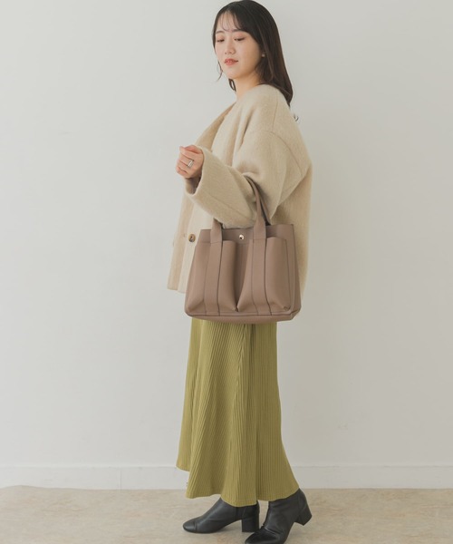 RODE SKO（ロデスコ）の「ダブルポケットトートバッグ（トートバッグ・レディース・ブラック/グレー系その他/ホワイト系その他・ONE）」の16枚目の写真