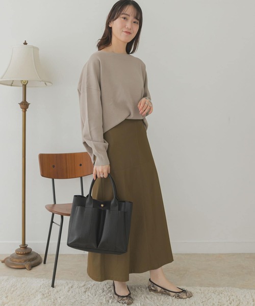 RODE SKO（ロデスコ）の「ダブルポケットトートバッグ（トートバッグ・レディース・ブラック/グレー系その他/ホワイト系その他・ONE）」の13枚目の写真