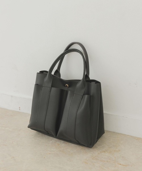 RODE SKO（ロデスコ）の「ダブルポケットトートバッグ（トートバッグ・レディース・ブラック/グレー系その他/ホワイト系その他・ONE）」の17枚目の写真