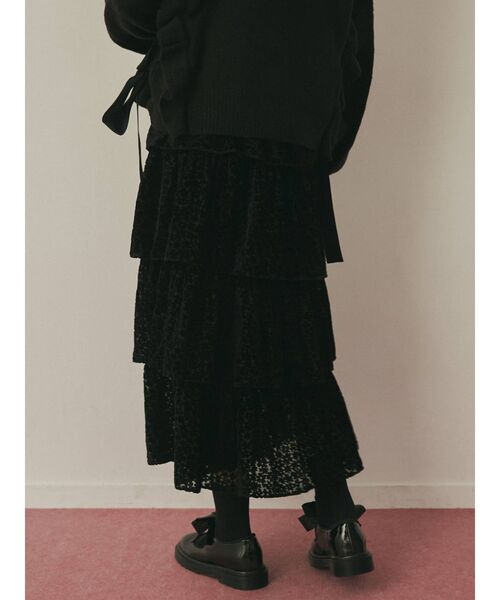 merry jenny(メリージェニー)の「flowerオパールティアードスカート(スカート・レディース・ブラック/アイボリー・FREE)」の14枚目の写真
