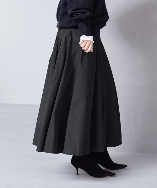 plage(プラージュ)の「Memory Taffeta スカート(スカート・レディース・ベージュ/ブラック・FREE)」の10枚目の写真
