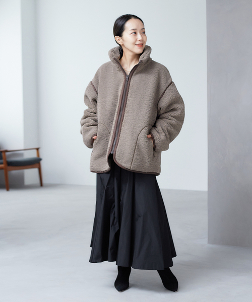 plage(プラージュ)の「Memory Taffeta スカート(スカート・レディース・ベージュ/ブラック・FREE)」の17枚目の写真