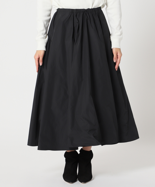 Plage Memory Taffeta スカート　ブラック　フレアスカート Memory Taffeta Tack スカート（その他スカート）｜Plage
