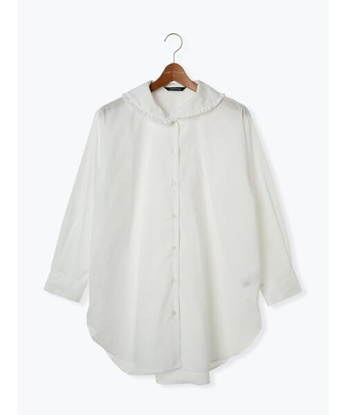 Lugnoncure（ルノンキュール）の「◎セーラーカラーブラウス（シャツ/ブラウス・レディース・オフホワイト/ブラック/ネイビー・ﾌﾘ-）」の2枚目の写真