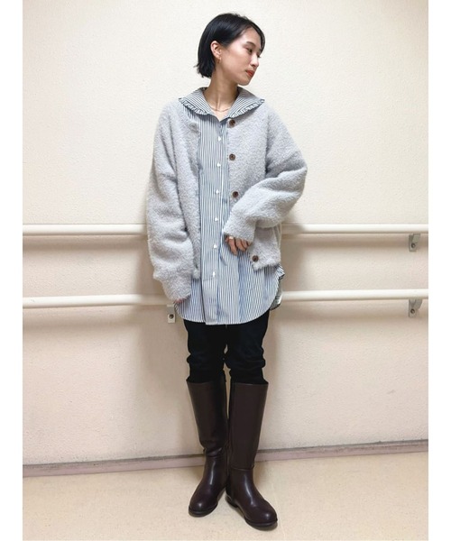 Lugnoncure（ルノンキュール）の「◎セーラーカラーブラウス（シャツ/ブラウス・レディース・オフホワイト/ブラック/ネイビー・ﾌﾘ-）」の5枚目の写真