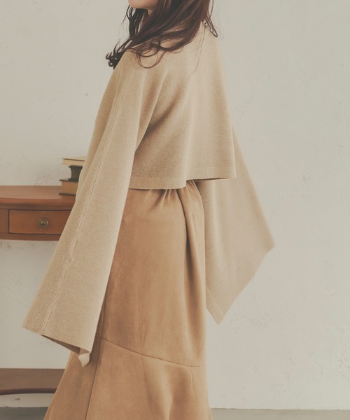 Ambre Neige(アンブルネージュ)の「リブニットハイネックポンチョ/【WEB/EC限定商品】(ニット/セーター・レディース・アイボリー/モカ/ベージュ・FREE)」の16枚目の写真