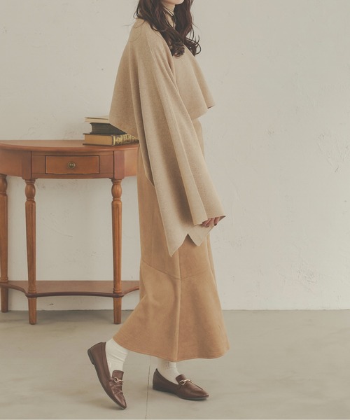 Ambre Neige(アンブルネージュ)の「リブニットハイネックポンチョ/【WEB/EC限定商品】(ニット/セーター・レディース・アイボリー/モカ/ベージュ・FREE)」の18枚目の写真