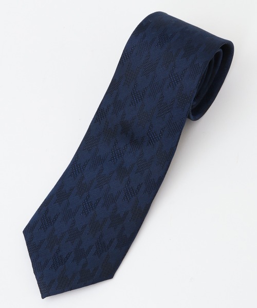 CROWDED CLOSET（クラウデッドクローゼット）の「シャドー千鳥柄シルクネクタイ（ネクタイ・メンズ・ボルドー/ネイビー・FREE）」の2枚目の写真