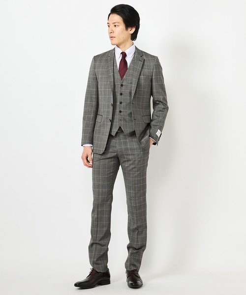 CROWDED CLOSET（クラウデッドクローゼット）の「シャドー千鳥柄シルクネクタイ（ネクタイ・メンズ・ボルドー/ネイビー・FREE）」の4枚目の写真