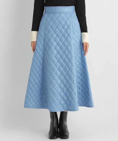 Andemiu（アンデミュウ）の「キルティングスカート180388（スカート・レディース・ブラック/ブルー/アイボリー・MEDIUM/SMALL）」の9枚目の写真