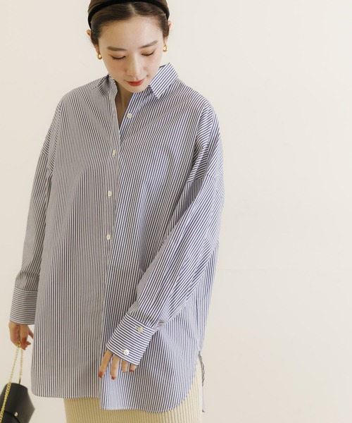 URBAN RESEARCH(アーバンリサーチ)の「コットンブロードワイドスリーブシャツ(シャツ/ブラウス・レディース・ホワイト/ピンク/ストライプ・FREE)」の3枚目の写真