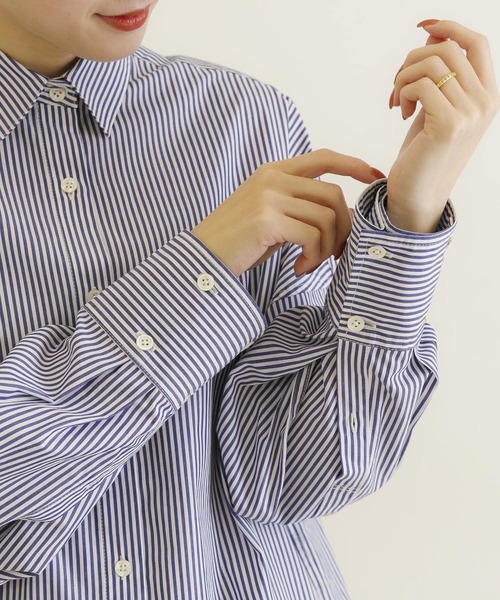URBAN RESEARCH(アーバンリサーチ)の「コットンブロードワイドスリーブシャツ(シャツ/ブラウス・レディース・ホワイト/ピンク/ストライプ・FREE)」の15枚目の写真