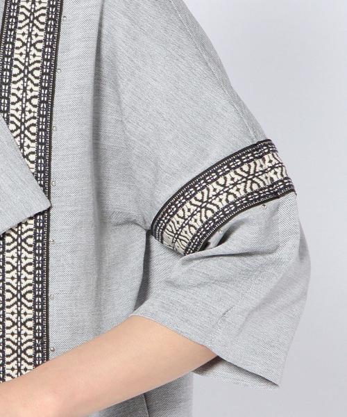 Another Edition（アナザーエディション）の「テープジャカードカーディガン/AEBC TAPE JQD CGN◆（カーディガン/ボレロ・レディース・グレー/ネイビー・フリー）」の9枚目の写真