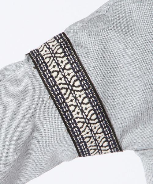 Another Edition（アナザーエディション）の「テープジャカードカーディガン/AEBC TAPE JQD CGN◆（カーディガン/ボレロ・レディース・グレー/ネイビー・フリー）」の12枚目の写真