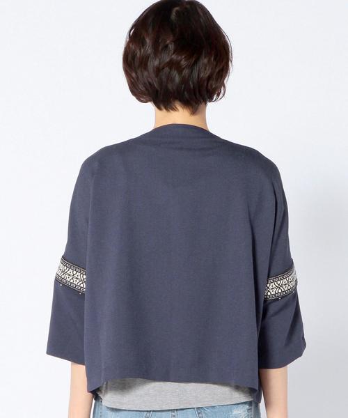 Another Edition（アナザーエディション）の「テープジャカードカーディガン/AEBC TAPE JQD CGN◆（カーディガン/ボレロ・レディース・グレー/ネイビー・フリー）」の14枚目の写真