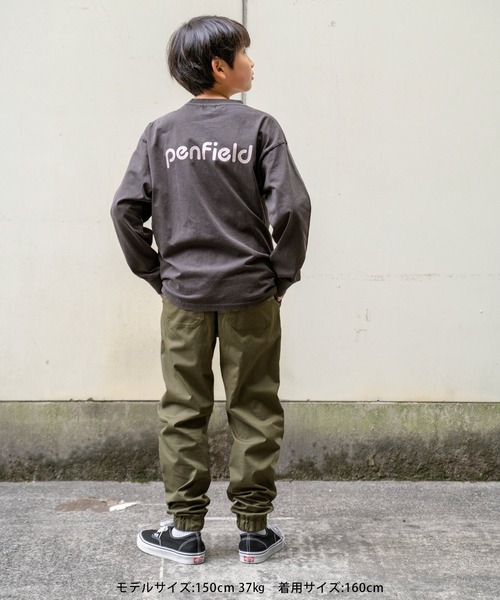 GLAZOS（グラソス）の「【Penfield】USAコットン・ピグメントTシャツ（Tシャツ/カットソー・キッズ・チャコールグレー/ブルー/パープル/ブラウン・150cm/170cm/160cm/140cm）」の7枚目の写真
